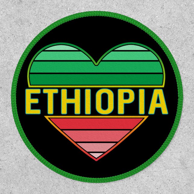 I Love Ethiopia, Ethiopian Heart Patch (Front)