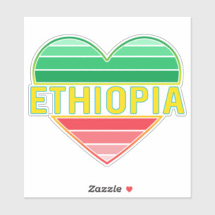 I Love Ethiopia, Ethiopian Heart Sticker