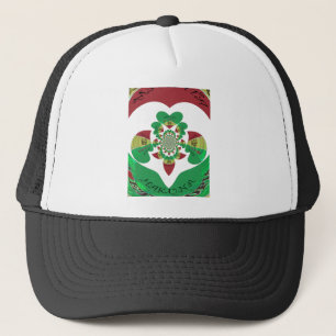 I Love Ethiopia – Heartfelt Rasta Art Trucker Hat