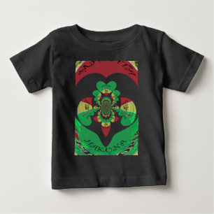 I Love Ethiopia Kaleidoscope – Heartfelt Rasta Art Baby T-Shirt