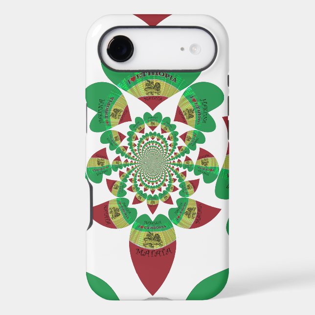 I Love Ethiopia Kaleidoscope – Heartfelt Rasta Art Case-Mate iPhone Case (Back)
