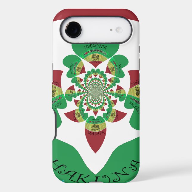 I Love Ethiopia Kaleidoscope – Heartfelt Rasta Art Case-Mate iPhone Case (Back)