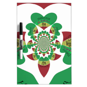 I Love Ethiopia Kaleidoscope – Heartfelt Rasta Art Dry-Erase Board