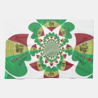 I Love Ethiopia Kaleidoscope – Heartfelt Rasta Art Kitchen Towel