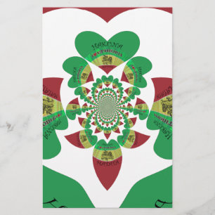 I Love Ethiopia Kaleidoscope – Heartfelt Rasta Art Stationery