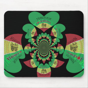 I love Ethiopia Lovely Hearts Colors Mouse Pad