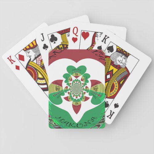 I love Ethiopia Lovely Hearts Colors Playing Cards