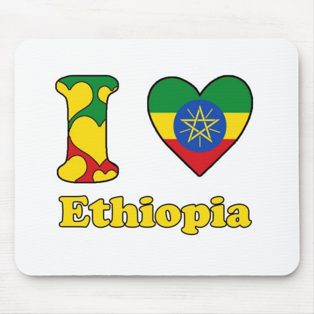 I love Ethiopia Mouse Pad (Front)