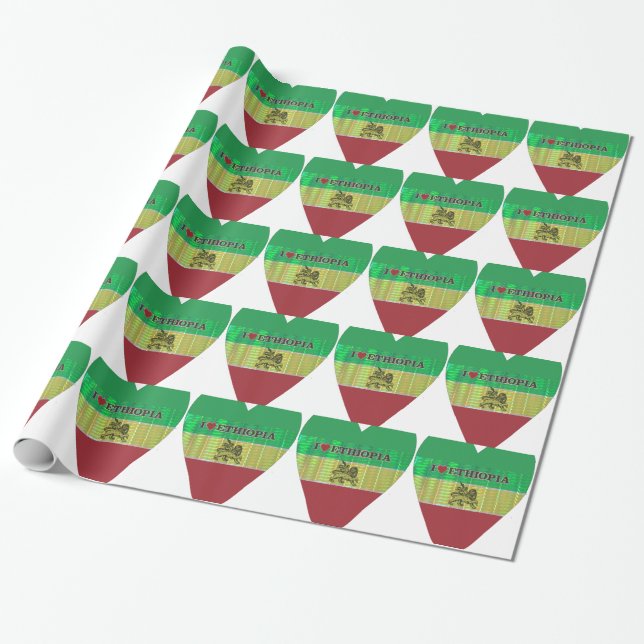 I love Ethiopia.png Wrapping Paper (Unrolled)