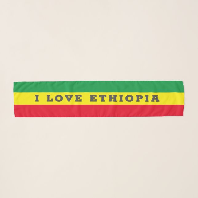 I love Ethiopia Scarf (Front (Horizontal))