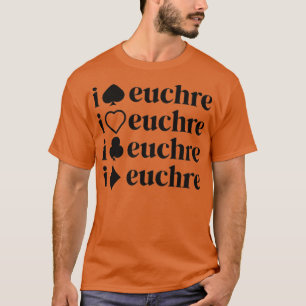 I Love Euchre Shirt Women Card Game Player Mother 