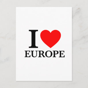 I Love Europe Postcard