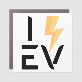 I Love EV Bolt (edit your colors) Car Magnet