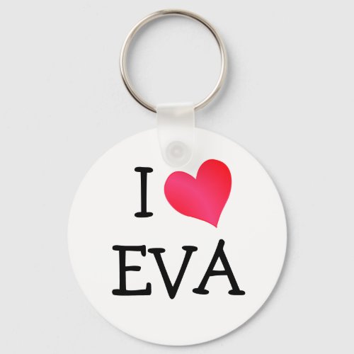 I Love Eva Keychain