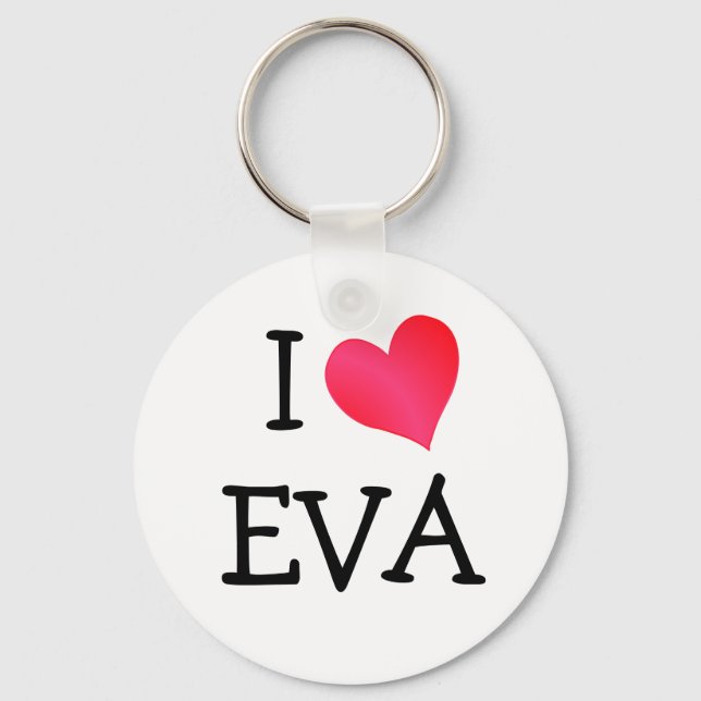 I Love Eva Keychain (Front)