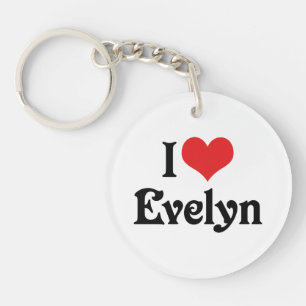 I Love Evelyn Keychain