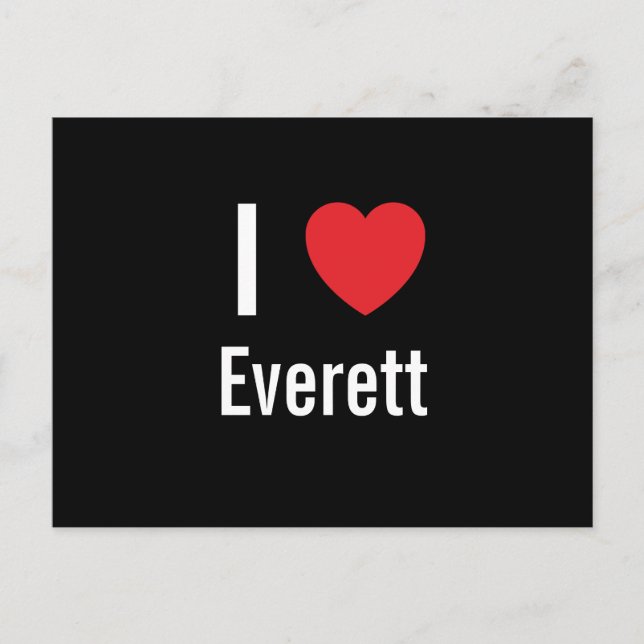 I love Everett Postcard (Front)