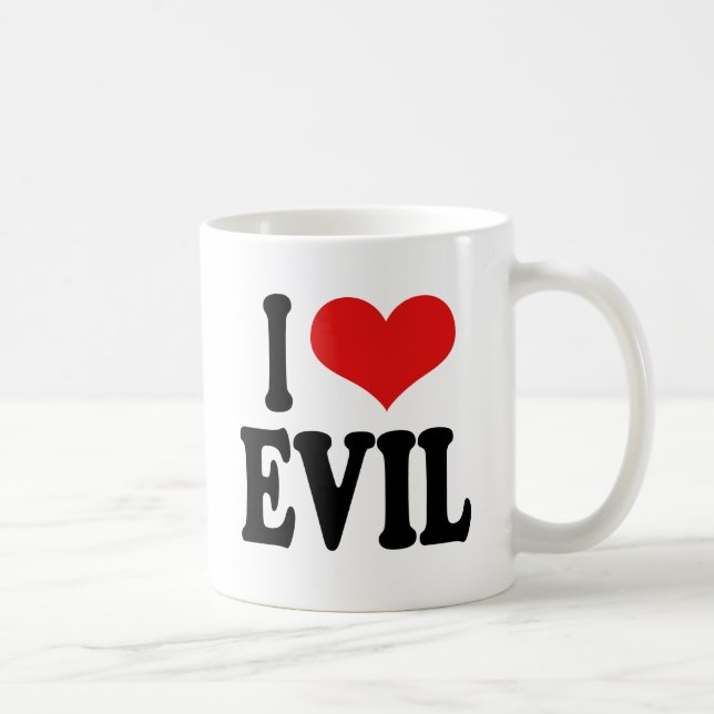 I Love Evil Coffee Mug (Right)