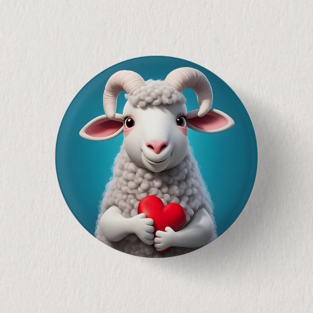 I Love Ewe Button (Front)