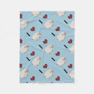 I Love Ewe Fleece Blanket