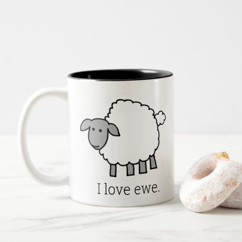 I Love Ewe Sheep Mug