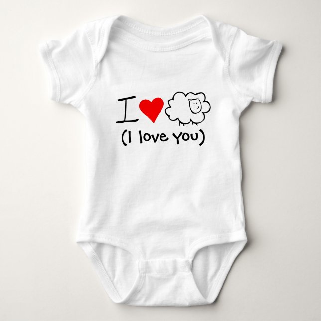 I love ewe (you baby bodysuit (Front)