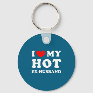 I Love Ex Husband Heart Ex Husband Keychain
