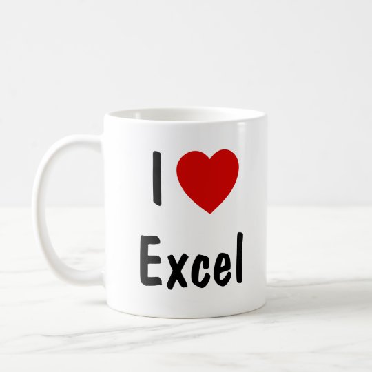 I love excel coffee mug zazzle