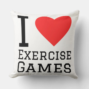 I love exercise games  throw pillow