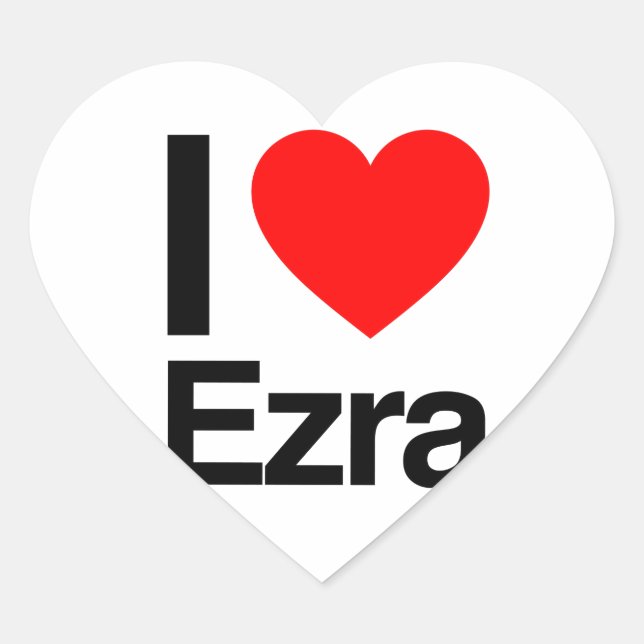 i love ezra heart sticker (Front)