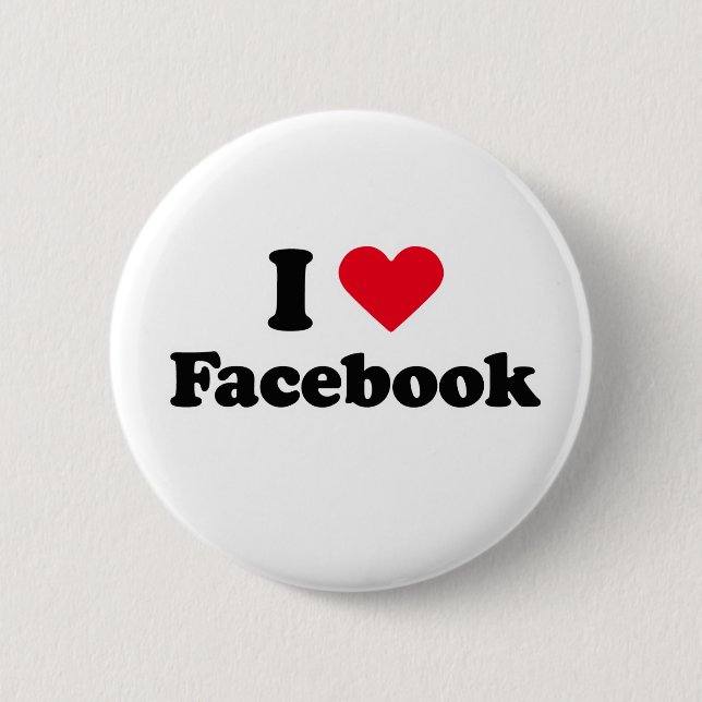 I love facebook pinback button (Front)