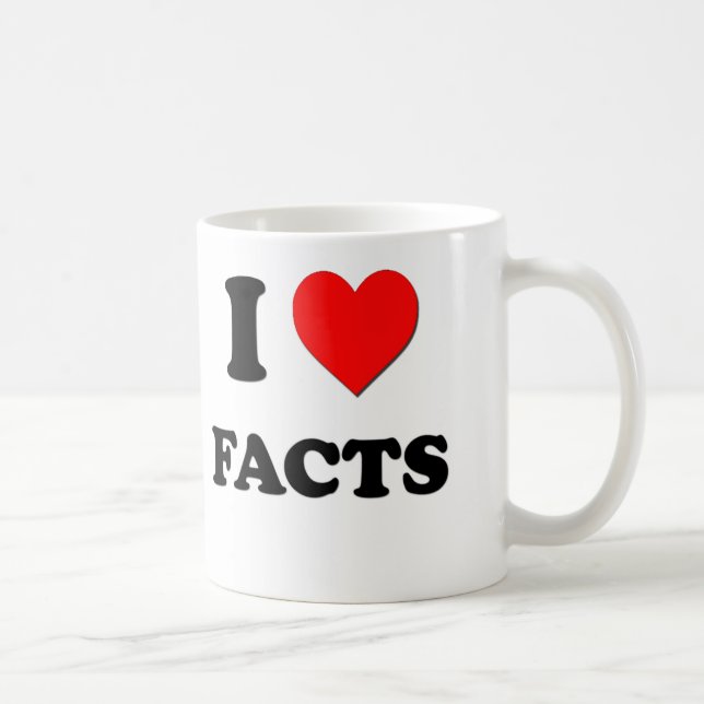 I Love Facts Coffee Mug (Right)