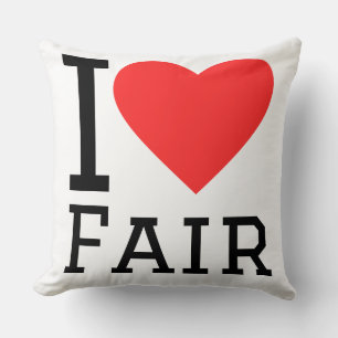 I love fair throw pillow