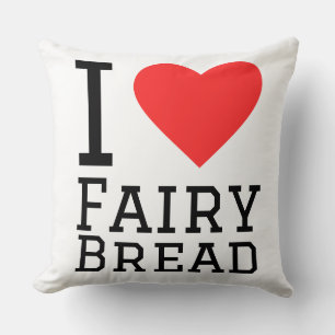 I love fairy bread throw pillow