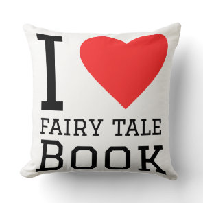 I love fairy tale book throw pillow