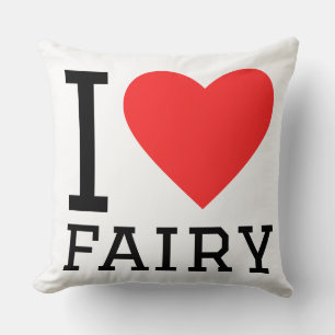 I love fairy  throw pillow