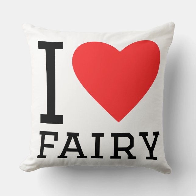I love fairy  throw pillow (Front)