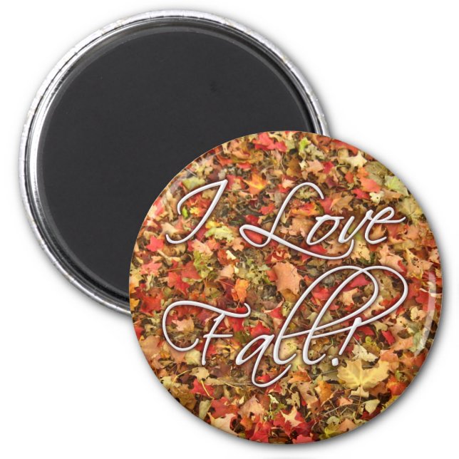 "I Love Fall" Leaves Magnet (Front)