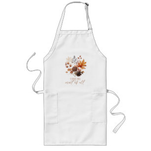 I Love Fall Most Of All - Leaves Foliage Long Apron