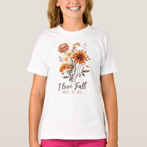 I Love Fall Most Of All T_Shirt