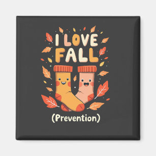 I Love Fall Prevention Autumn Cozy Pumpkin Spice Magnet
