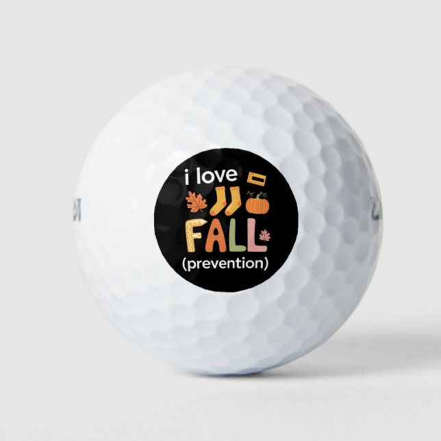 I Love Fall Prevention Golf Balls (Front)
