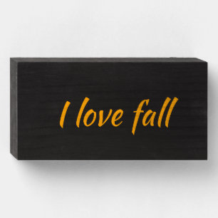 I love fall wooden box sign