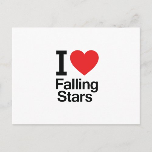 I Love Falling Stars Postcard