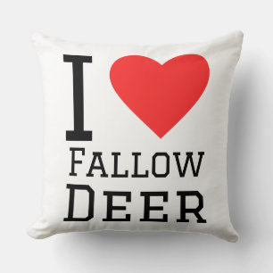 I love fallow deer throw pillow