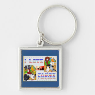 I Love Fancy Pigeons! Keychain