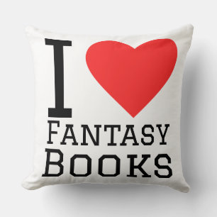I love fantasy books throw pillow