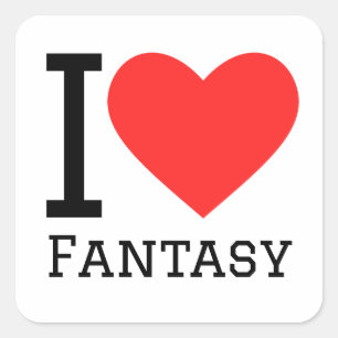 I love fantasy square sticker