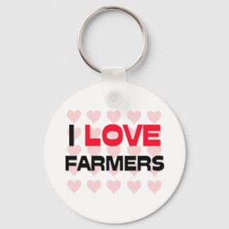 I LOVE FARMERS KEYCHAIN