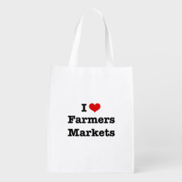I Love Farmers Markets Grocery Bag